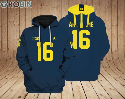 Michigan Wolverines football Logo Design Hoodie Custom Hoodie