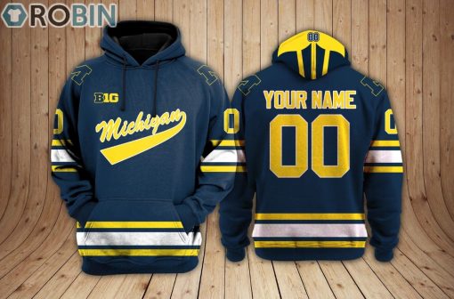 Michigan Wolverines Hoodie Custom Name and Number