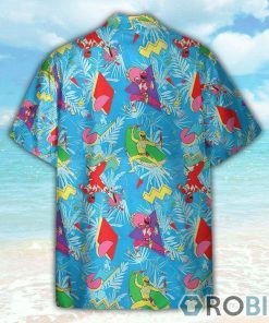 Mighty Morphin Power Ranger Blue Tropical Cosplay Costume Hawaiian Shirt