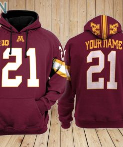 Minnesota Golden Gophers football Hoodie Custom Name and Number