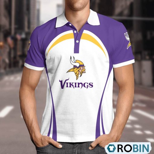 Minnesota Vikings Curve Casual Polo Shirt, Vikings Team Gifts