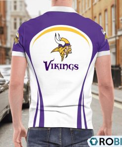Minnesota Vikings Curve Casual Polo Shirt, Vikings Team Gifts