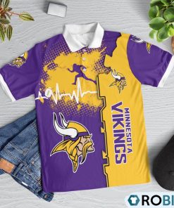 minnesota-vikings-heartbeat-polo-shirt
