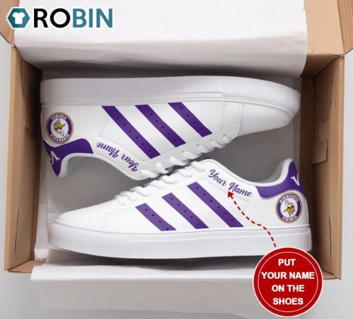 Minnesota Vikings New Design Football Custom Name Stan Smith Sneakers
