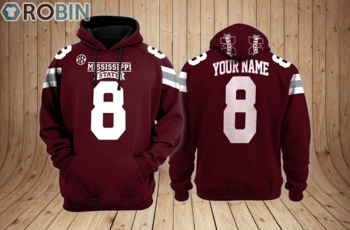 Mississippi State Bulldogs Hoodie Custom Name and Number