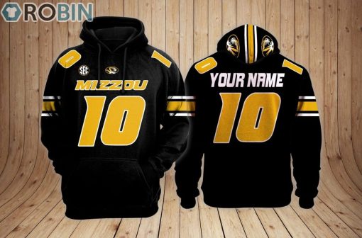 Missouri Tigers Football Hoodie Custom Name and Number