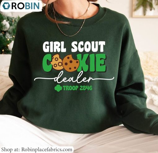Modern Girl Scout Cookie Dealer Sweatshirt, Cute Cookie Dealer Shirt Long Sleeve