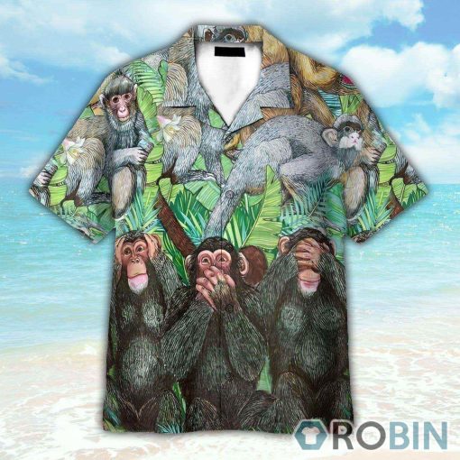 Monkey Tropical Pattern Hawaiian Shirt