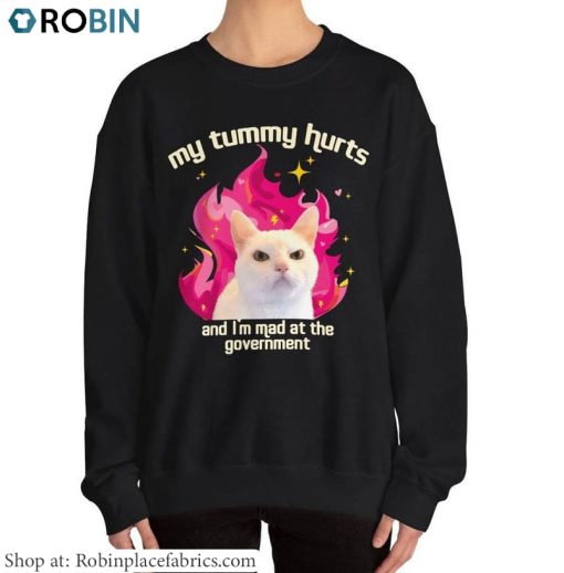 My Tummy Hurts But Im Being Really Brave About It Shirt , I’m Mad At The Government T Shirt Hoodie