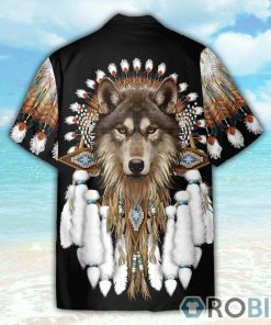 Native American Indian Wolf Best Gift For Men Hawaiian Shirt Native American Indian Wolf Best Gift For Men Hawaiian Shirt