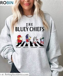 Neutral The Bluey Chiefs Unisex Hoodie, Kansas City Chiefs Shirt Short Sleeve