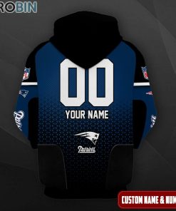 New England Patriots Polygon Pattern Design 3D Hoodie