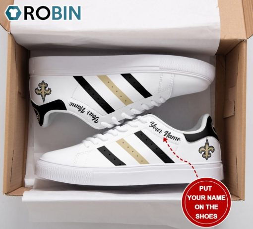 New Orleans Saints New Design Football Custom Name Stan Smith Sneakers