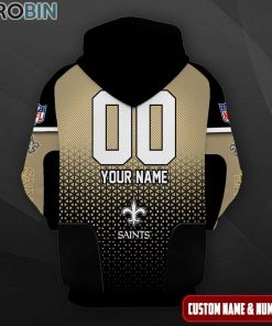 New Orleans Saints Polygon Pattern Design 3D Hoodie
