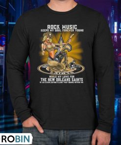 New Orleans Saints Rock Music Keep My Soul Forever Young 2024 Shirt