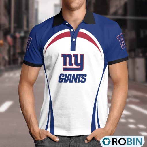 New York Giants Curve Casual Polo Shirt, New York Giants Fan Shirt for Sale