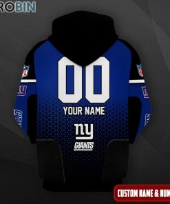 New York Giants Polygon Pattern Design 3D Hoodie