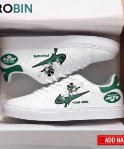 New York Jets Mickey Logo Nike Drip Design Personalized Stan Smith Sneakers