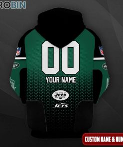 New York Jets Polygon Pattern Design 3D Hoodie