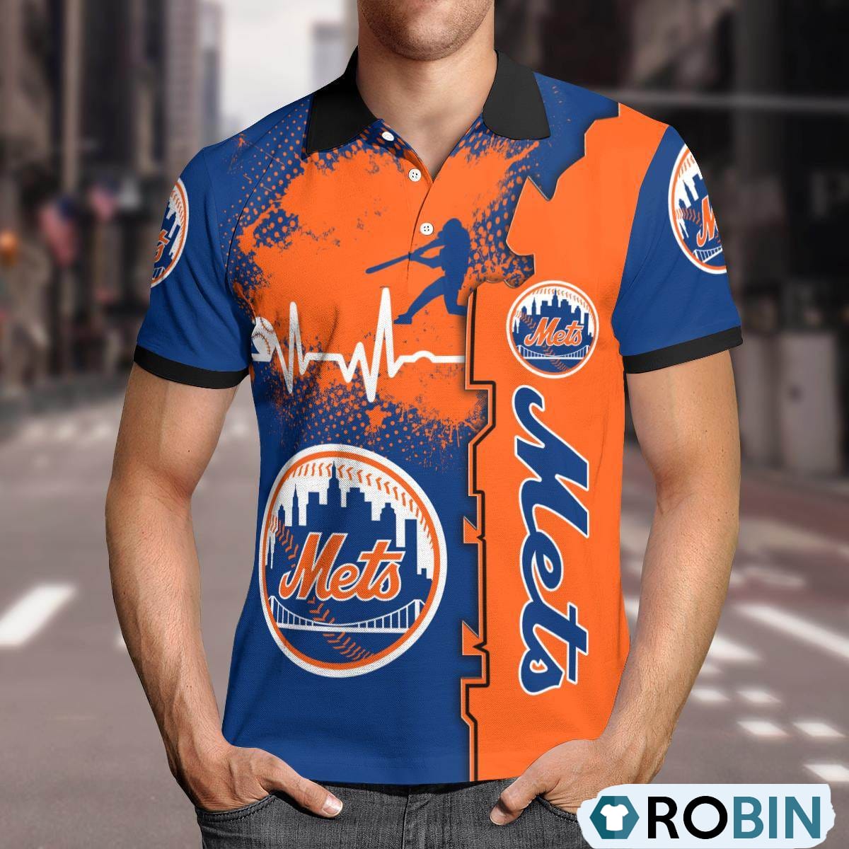 New York Mets Heartbeat Polo Shirt, New York Mets Shirt