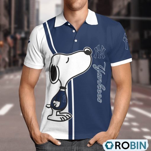 New York Yankees Snoopy Polo Shirt, Yankees Fan Shirt