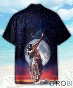Night Hunting Amazing Native American Hawaiian Shirt Night Hunting Amazing Native American Hawaiian Shirt