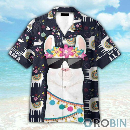 No Drama Amazing Llama Hawaiian Shirt