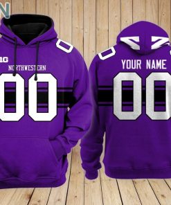 Northwestern Wildcats football Hoodie Custom Name and Number