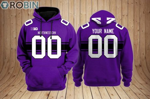 Northwestern Wildcats football Hoodie Custom Name and Number