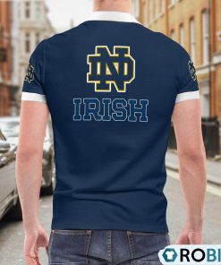 Notre Dame Fighting Irish American Flag Polo Shirt, Fighting Irish Fan Shirt