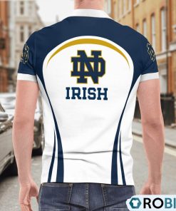 Notre Dame Fighting Irish Curve Casual Polo Shirt, Notre Dame Fighting Irish Unique Gifts