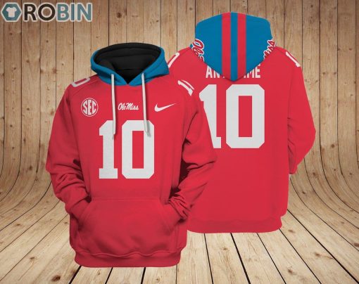 Ole Miss Rebels Logo Design Hoodie Custom Name and Number