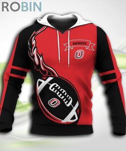 Omaha Mavericks NCAA Hoodie Flame Ball
