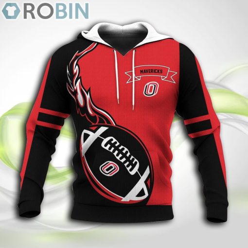 Omaha Mavericks NCAA Hoodie Flame Ball