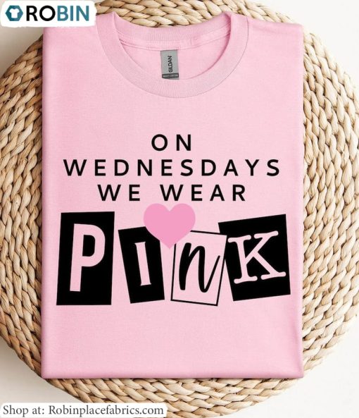 On Wednesdays We Wear Pink Tee Tops , Mean Girls Shirt Sweater