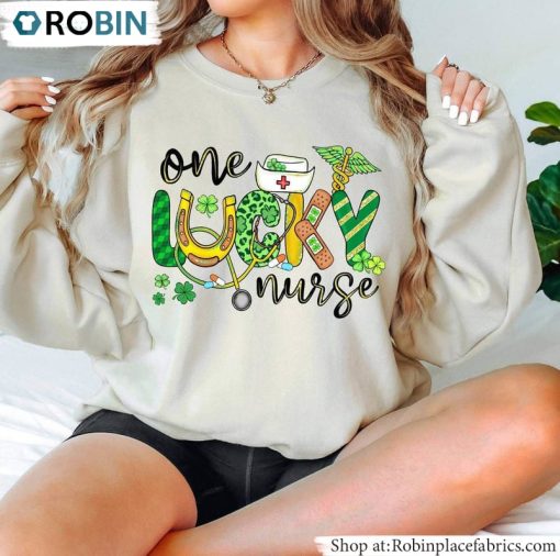 One Lucky Nurse Shirt, Nurse Lucky Crewneck Unisex Hoodie