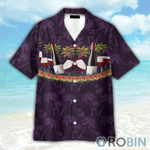 Paradise Red Wine Button’s Up Shirts, Hawaiian Shirt