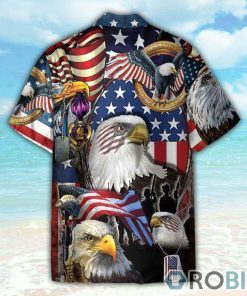 Patriotic Eagle 4th July Idependence Day Hawaiian Shirt