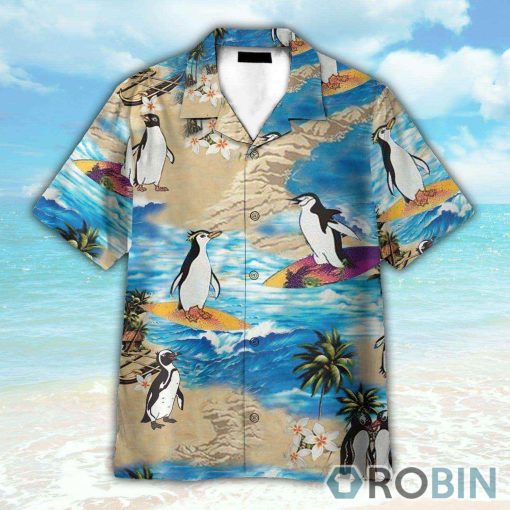 Penguin Island Funny Button’s Up Shirts Hawaiian Shirt