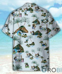 Penguin On The Beach Tropical Pattern Hawaiian Shirt Penguin On The Beach Tropical Pattern Hawaiian Shirt