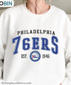 Philadelphia 76ers Shirt, Basketball Unisex Hoodie Crewneck