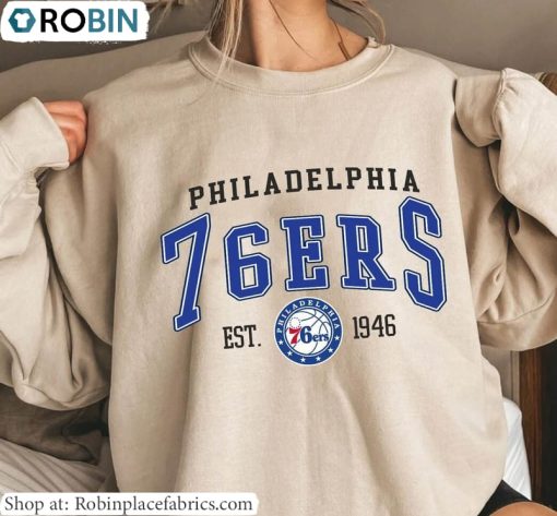 Philadelphia 76ers Shirt, Basketball Unisex Hoodie Crewneck