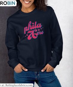 Philadelphia 76ers Shirt, Neutral 76ers Throwback Unisex Hoodie Crewneck