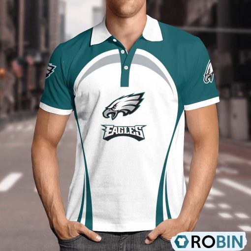Philadelphia Eagles Curve Casual Polo Shirt, Eagles Gifts for Fans