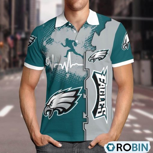Philadelphia Eagles Heartbeat Polo Shirt, Philadelphia Eagles Gifts