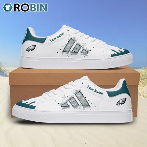 Philadelphia Eagles Logo Color Football Custom Name Stan Smith Sneakers