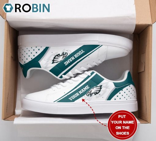 Philadelphia Eagles Logo Football Custom Name Stan Smith Sneakers
