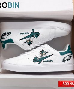 Philadelphia Eagles Mickey Logo Nike Drip Design Personalized Stan Smith Sneakers