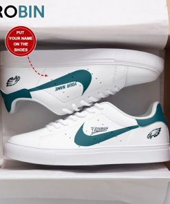 Philadelphia Eagles Nike Football Custom Name Stan Smith Sneakers