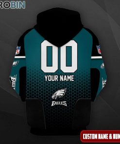 Philadelphia Eagles Polygon Pattern Design 3D Hoodie